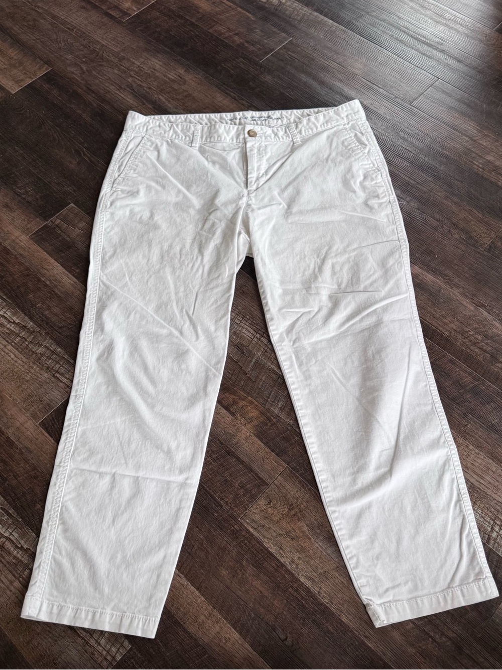 Gap Girlfriend Khaki Pants 12/31R Stretch Mid Rise White Casual